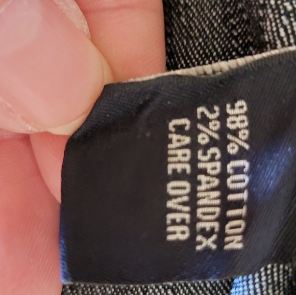 Denim Blazer Jean Jacket w/ Silver Embroidered Detail Size 10 - Picture 5 of 5